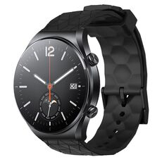 Per Xiaomi MI Watch S1 22mm Cinturino per orologio in silicone tinta unita con motivo a calcio (nero)