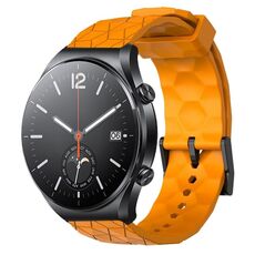 Per Xiaomi MI Watch S1 22mm Cinturino in silicone a tinta unita con motivo calcio (giallo)