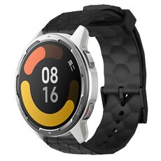 Per Xiaomi MI Watch Color 2 22mm Cinturino per orologio in silicone tinta unita con motivo a calcio (nero)