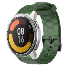 Per Xiaomi MI Watch Color 2 22mm Football Pattern Cinturino in silicone tinta unita (verde militare)