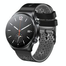 Per Xiaomi MI Watch S1 Cinturino in silicone bicolore perforato da 22 mm (nero + grigio)
