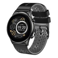 Per Xiaomi Haylou RT2 LS10 Cinturino in silicone bicolore traforato da 22 mm (nero + grigio)