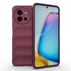 Per vivo Y200i / Y200T Magic Shield TPU + custodia per telefono in flanella (vino rosso)