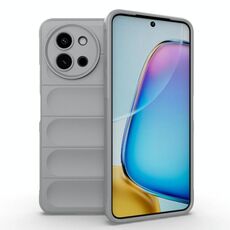 Per vivo T3X 5G Global Magic Shield TPU + custodia per telefono in flanella (grigio)