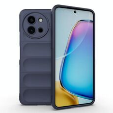 Per vivo T3X 5G Global Magic Shield TPU + custodia per telefono in flanella (blu scuro)