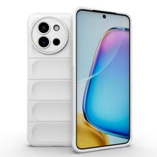 Per vivo T3X 5G Global Magic Shield TPU + custodia in flanella per telefono (bianco)