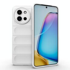 Per vivo Y38 5G / Y58 5G Global Magic Shield TPU + custodia per telefono in flanella (bianca)