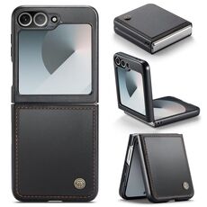 Per Samsung Galaxy Z Flip6 5G CaseMe 023 Custodia in pelle antifurto con fibbia a farfalla Litchi Texture RFID (Nero)