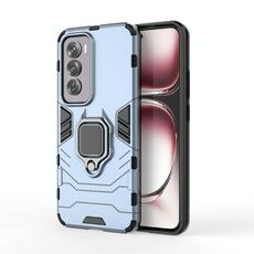 Per OPPO Reno12 Pro Global PC + Custodia protettiva antiurto in TPU con supporto per anello magnetico (blu navy)