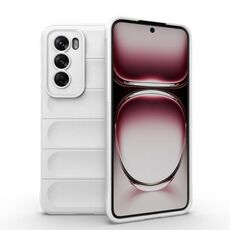 Per OPPO Reno12 Pro Global Magic Shield TPU + custodia per telefono in flanella (bianca)