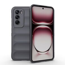 Per OPPO Reno12 Pro Global Magic Shield TPU + custodia per telefono in flanella (grigio scuro)