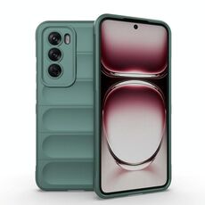 Per OPPO Reno12 Pro Global Magic Shield TPU + custodia per telefono in flanella (verde scuro)