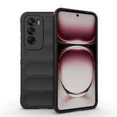Per OPPO Reno12 Pro Global Magic Shield TPU + custodia per telefono in flanella (nera)
