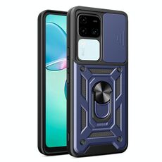 Per vivo V30 / V30 Pro Custodia scorrevole per fotocamera Design TPU + Custodia per PC (Blu)