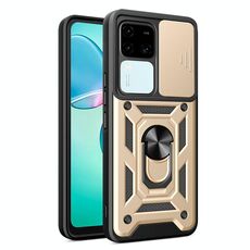 Per vivo V30 / V30 Pro Custodia scorrevole per fotocamera Design TPU + Custodia per PC (Oro)