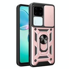 Per vivo V30 / V30 Pro Custodia scorrevole per fotocamera con design TPU + custodia per PC (oro rosa)