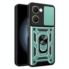 Per vivo Y03 Cover per fotocamera scorrevole Design TPU + Custodia per telefono PC (verde)