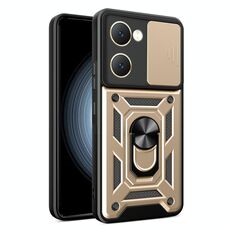 Per vivo Y03 Custodia scorrevole per fotocamera Design TPU + Custodia per PC (Oro)