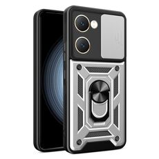Per vivo Y03 Custodia scorrevole per fotocamera Design TPU + Custodia per PC (Argento)
