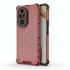 Per Honor 200 Pro Custodia protettiva antiurto per PC a nido d'ape + TPU (rossa)