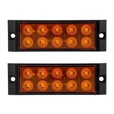 2 pezzi auto/camion 10LED luci indicatori laterali lampadina (arancione)