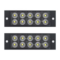 2 pezzi per auto/camion 10 LED Indicatori di posizione laterali Lampadina (Bianco)