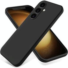 Custodia per telefono in silicone liquido a colori per Samsung Galaxy S24 FE 5G (nera)