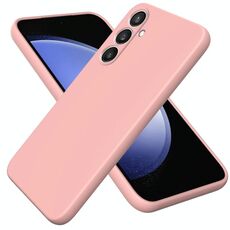 Per Samsung Galaxy S24 FE 5G Custodia per cellulare in silicone liquido colorato (rosa)