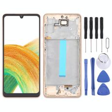 Per Samsung Galaxy A33 5G SM-A336 6,36 pollici OLED LCD Screen Digitizer Assembly completo con telaio (oro)