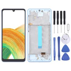 Per Samsung Galaxy A33 5G SM-A336 6,36 pollici OLED LCD Screen Digitizer assemblaggio completo con cornice (Blu)