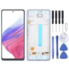 Per Samsung Galaxy A53 5G SM-A536 6,48 pollici OLED LCD Screen Digitizer assemblaggio completo con cornice (Blu)