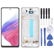 Per Samsung Galaxy A53 5G SM-A536 6,48 pollici OLED LCD Screen Digitizer assemblaggio completo con cornice (Bianco)