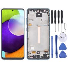 Per Samsung Galaxy A52 4G SM-A525 6,43 pollici OLED LCD Screen Digitizer assemblaggio completo con cornice (Blu)