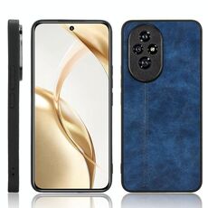 Custodia per telefono con cover posteriore cucita con motivo mucca per Honor 200 (blu)