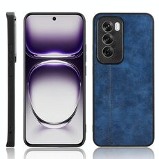 Per OPPO Reno12 5G Global Cow Pattern Cucito Cover posteriore Custodia per telefono (Blu)
