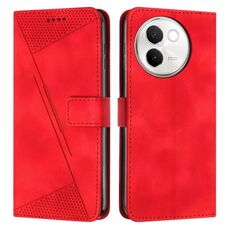 Per vivo V30e Dream Triangle Custodia in pelle per telefono con cordino (rosso)