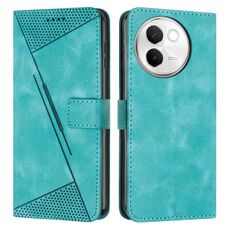 Per vivo V30e Dream Triangle Custodia in pelle per telefono con cordino (verde)