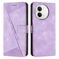 Per vivo V30e Dream Triangle Custodia in pelle per telefono con cordino (viola)