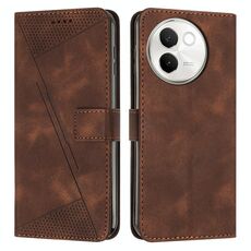 Per vivo V30e Dream Triangle Custodia in pelle per telefono con cordino (marrone)