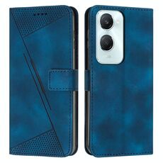 Custodia per telefono in pelle Dream Triangle per vivo Y03 / Y18 / Y18e con cordino (blu)
