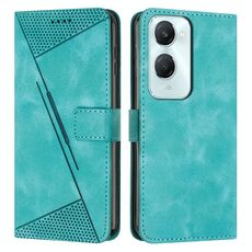 Per vivo Y03 / Y18 / Y18e Custodia per telefono in pelle Dream Triangle con cordino (verde)