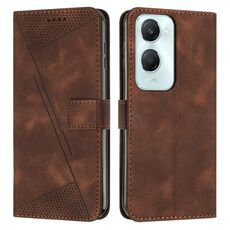 Custodia per telefono in pelle Dream Triangle per vivo Y03 / Y18 / Y18e con cordino (marrone)