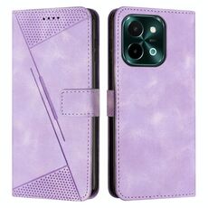 Per vivo Y28 4G Dream Triangle Custodia in pelle per telefono con cordino (viola)