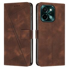 Custodia per cellulare in pelle Dream Triangle per vivo Y28 4G con cordino (marrone)