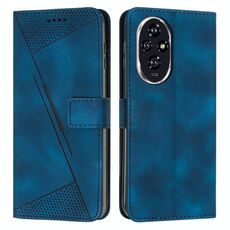 Per Honor 200 Pro Dream Custodia per cellulare in pelle triangolare con cordino (blu)