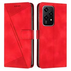 Custodia per telefono in pelle con cordino per Honor 200 Lite Global Dream Triangle (rosso)