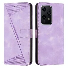Per Honor 200 Lite Custodia per cellulare in pelle Global Dream Triangle con cordino (viola)