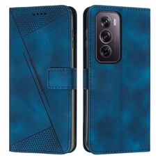 Per OPPO Reno12 Pro Global Dream Triangle Custodia in pelle con cordino (blu)
