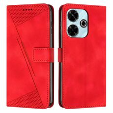 Custodia per telefono in pelle Dream Triangle per Xiaomi Redmi 13 4G con cordino (rosso)