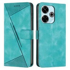 Custodia per telefono in pelle Dream Triangle per Xiaomi Redmi 13 4G con cordino (verde)